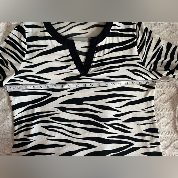 Chico’s Traveler’s Style Black & White Flowy Blouse Women’s Size Large - Picture 15 of 15